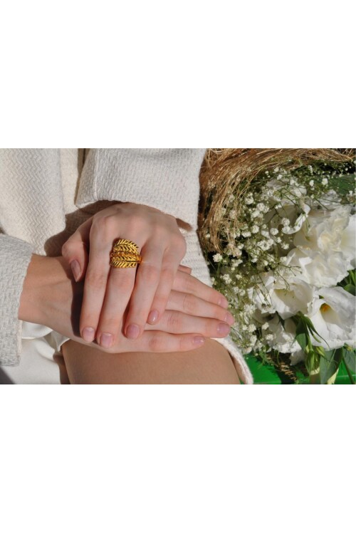 ORTASI DORİKALI BAŞAK YÜZÜK