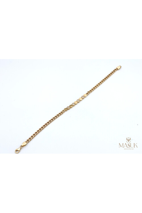 ALTIGEN TAŞLI GURMET ZİNCİRLİ BİLEKLİK