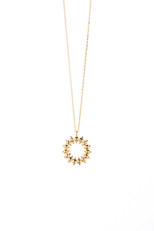 YUVARLAK OK UÇLU ZİNCİR KOLYE