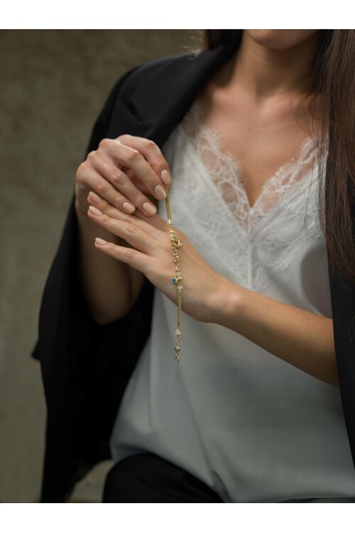 FİGÜRLÜ BALIK SIRITI ZİNCİR BİLEKLİK