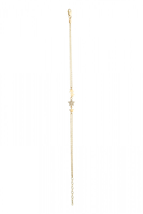 ÇİFT ZİNCİR TAŞLI YILDIZ BİLEKLİK