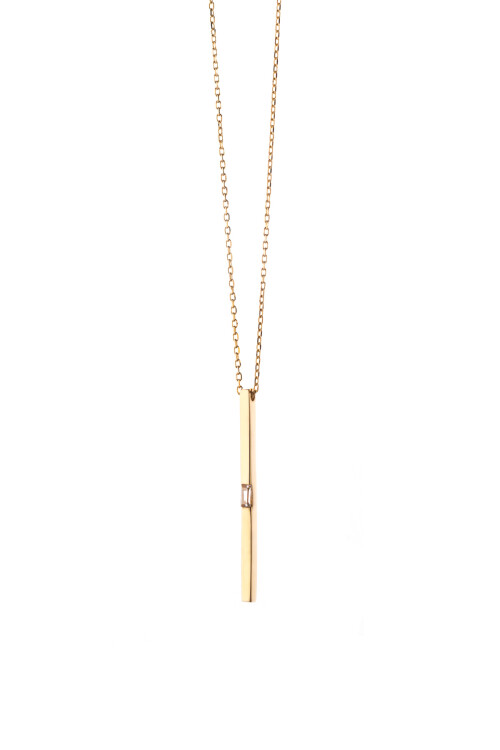 ÇUBUK BAGET TAŞLI ZİNCİR KOLYE