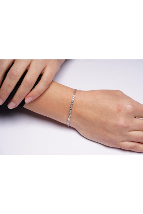 PIRLANTA YARIM SU YOLU ZİNCİRLİ BİLEKLİK