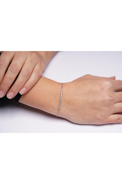 PIRLANTA YARIM SU YOLU ZİNCİRLİ BİLEKLİK