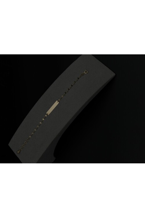 PLAKA PULLU ZİNCİRLİ BİLEKLİK