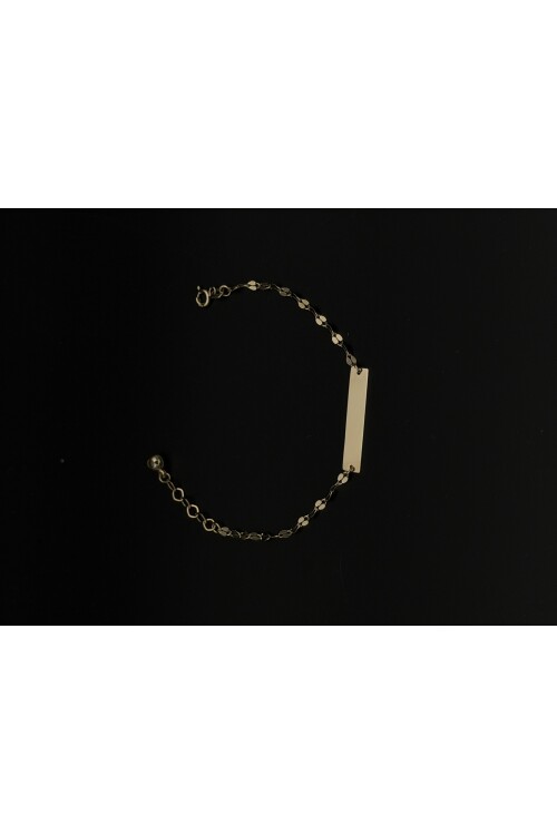 PLAKA PULLU ZİNCİRLİ BİLEKLİK