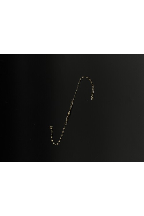 SİLİNDİR HUNİ MODELİ PULLU ZİNCİRLİ BİLEKLİK