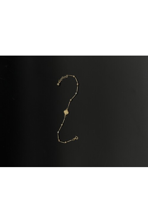 YONCA MODELİ DORİKALI BAR ZİNCİRLİ BİLEKLİK