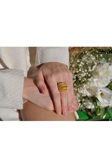 ORTASI DORİKALI BAŞAK YÜZÜK