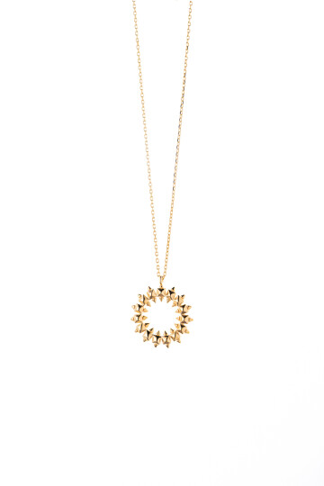 YUVARLAK OK UÇLU ZİNCİR KOLYE