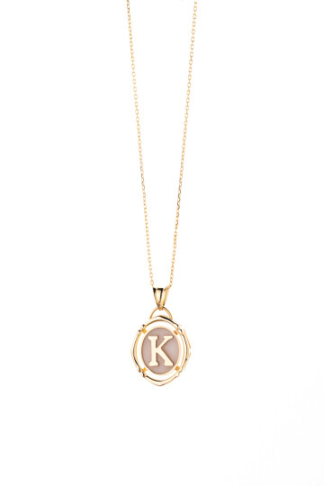 K Harfi Altın Kolye