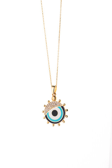 MİNELİ GÖZLÜ KOLYE