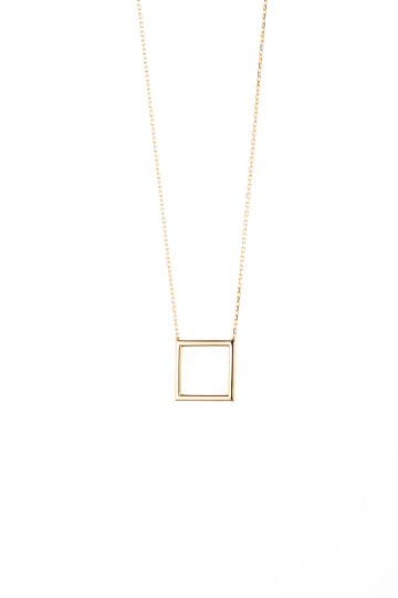 Minimal Kare Altın Kolye