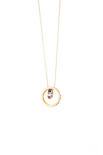 ÇİFT ÇEMBER ZİNCİRLİ KOLYE