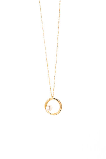 Oval inci Altın Kolye