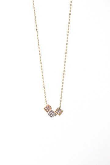 ÜÇ KÜP ZİNCİRLİ KOLYE