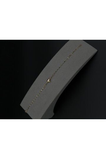 KALP FİGÜRLÜ PULLU ZİNCİRLİ BİLEKLİK