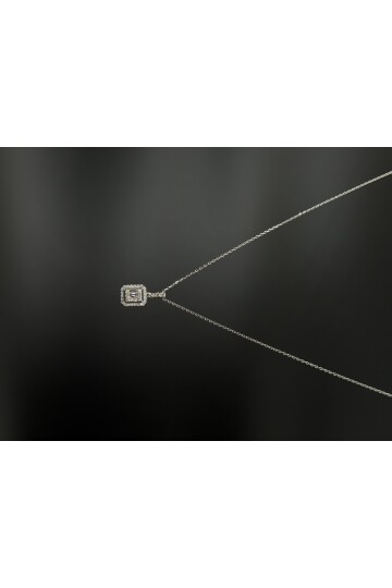 PIRLANTA BAGET ve YUVARLAK TAŞLI KOLYE